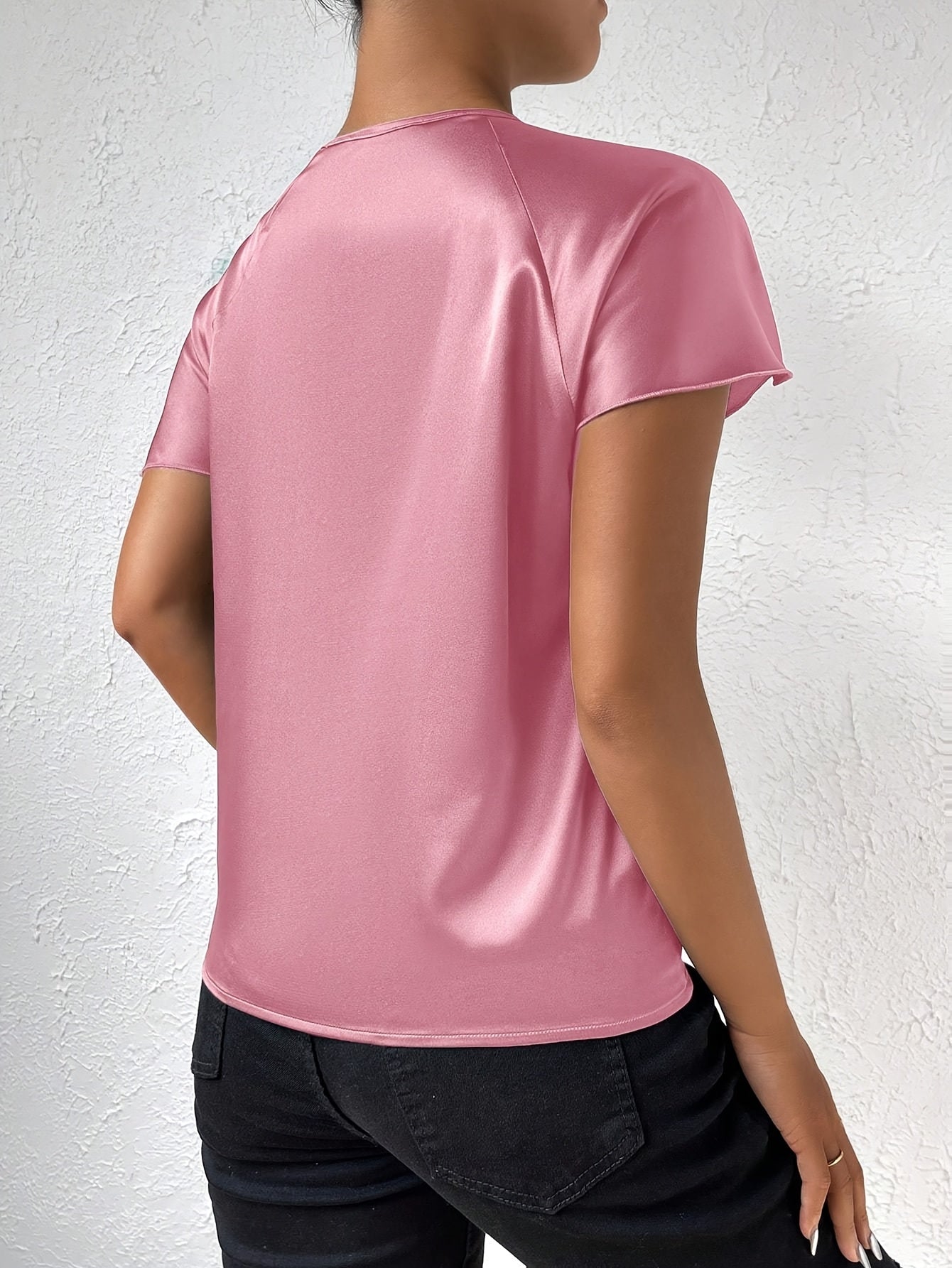 Loretta | Satin-Look Cape Sleeve Blouse