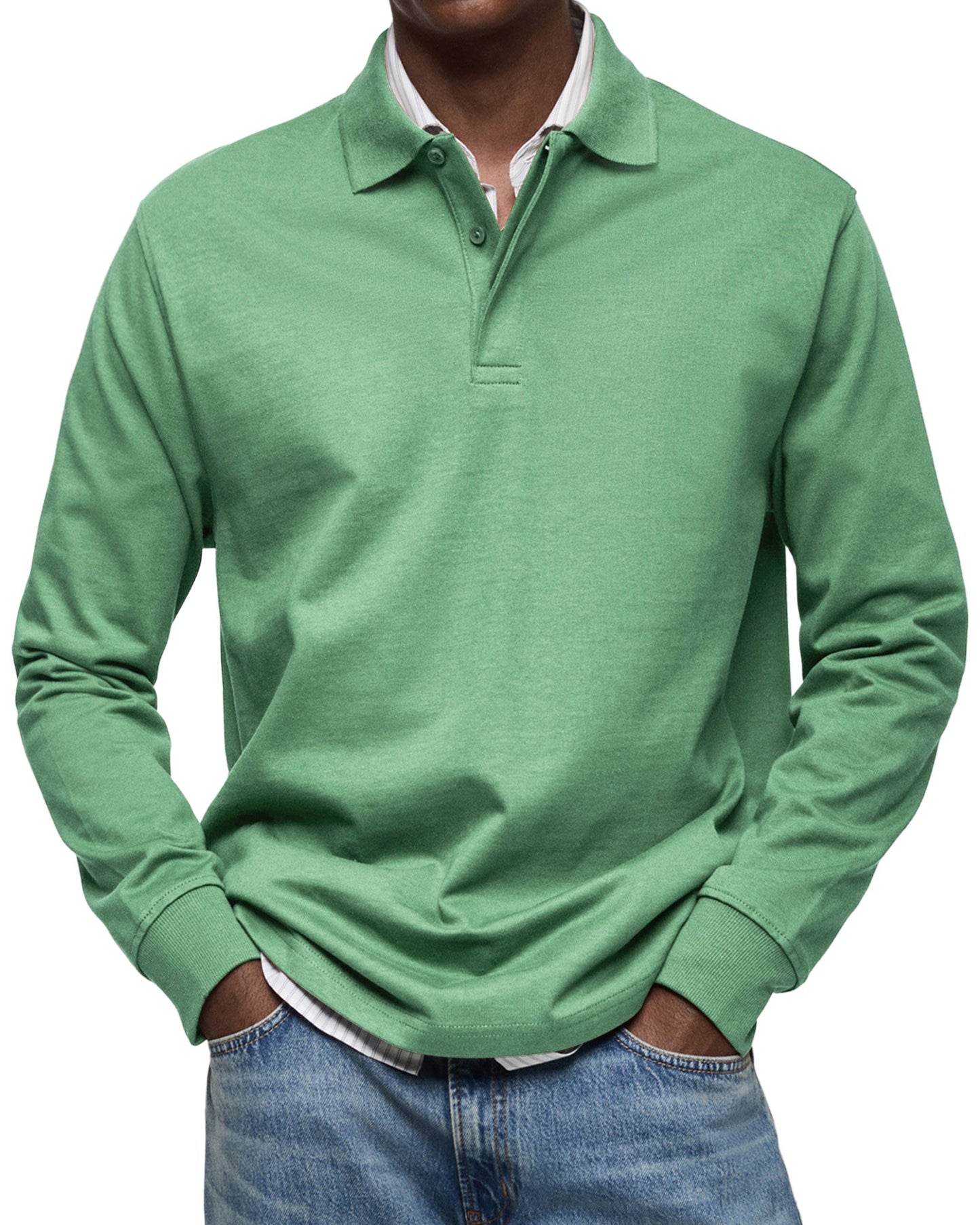 Joseba - Long Sleeve Polo Collar Shirt