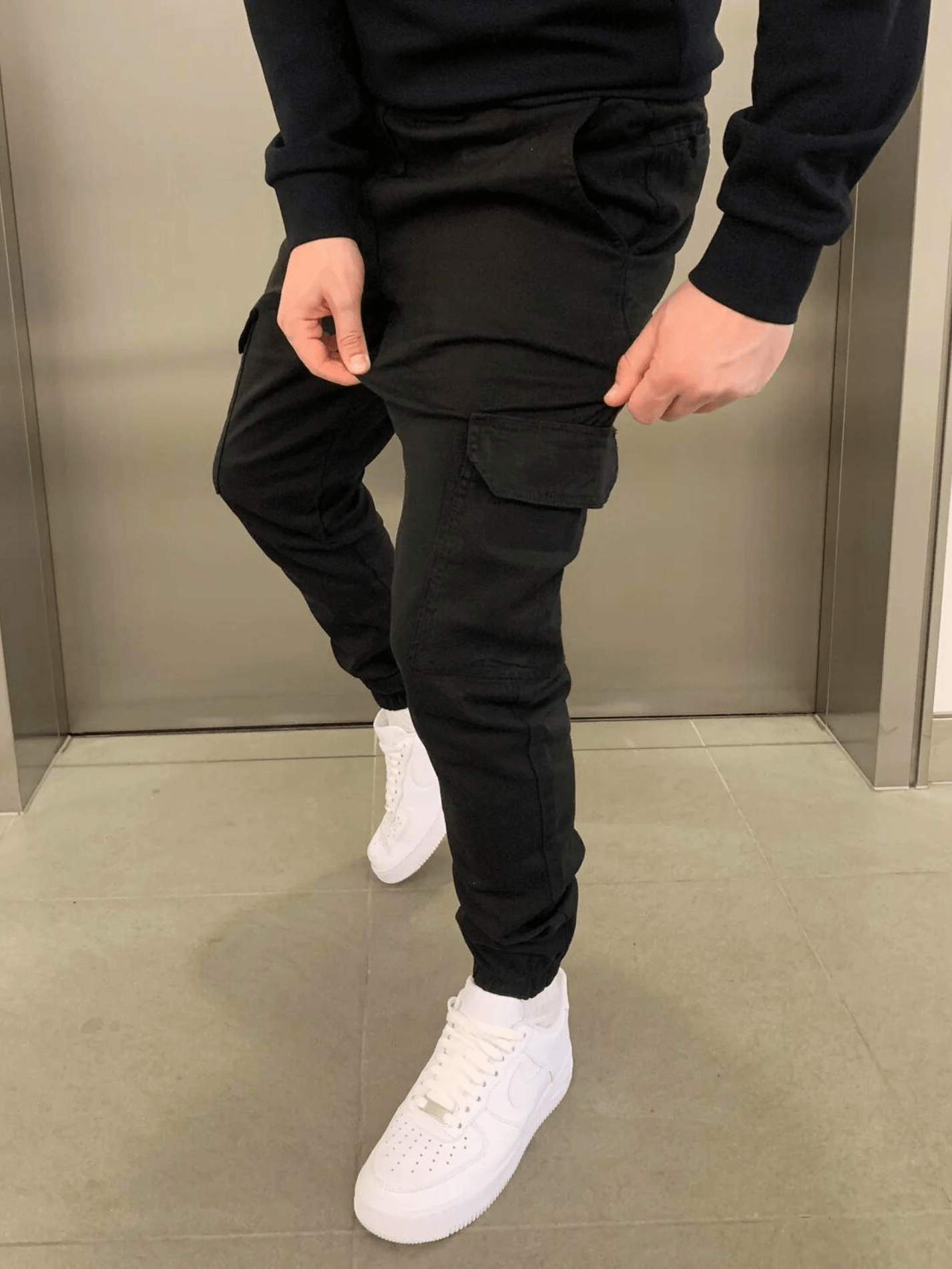 Marko - Cargo Jogger Trousers Elastic Waist Slim Fit