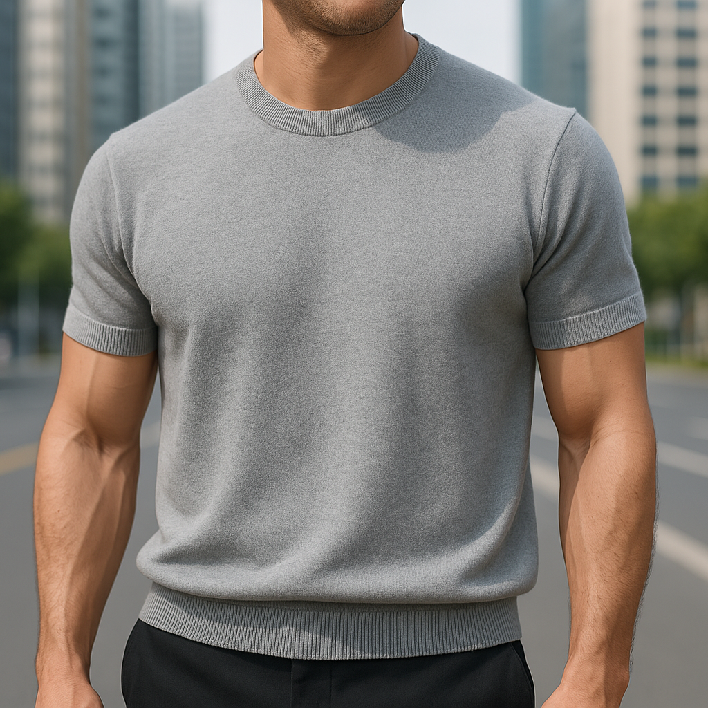 Pankov | Mens Knitted Crew Neck T-Shirt