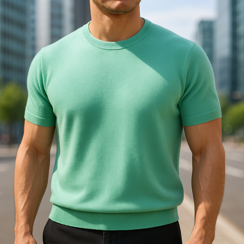 Pankov | Mens Knitted Crew Neck T-Shirt