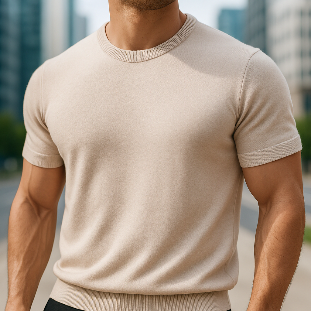 Pankov | Mens Knitted Crew Neck T-Shirt