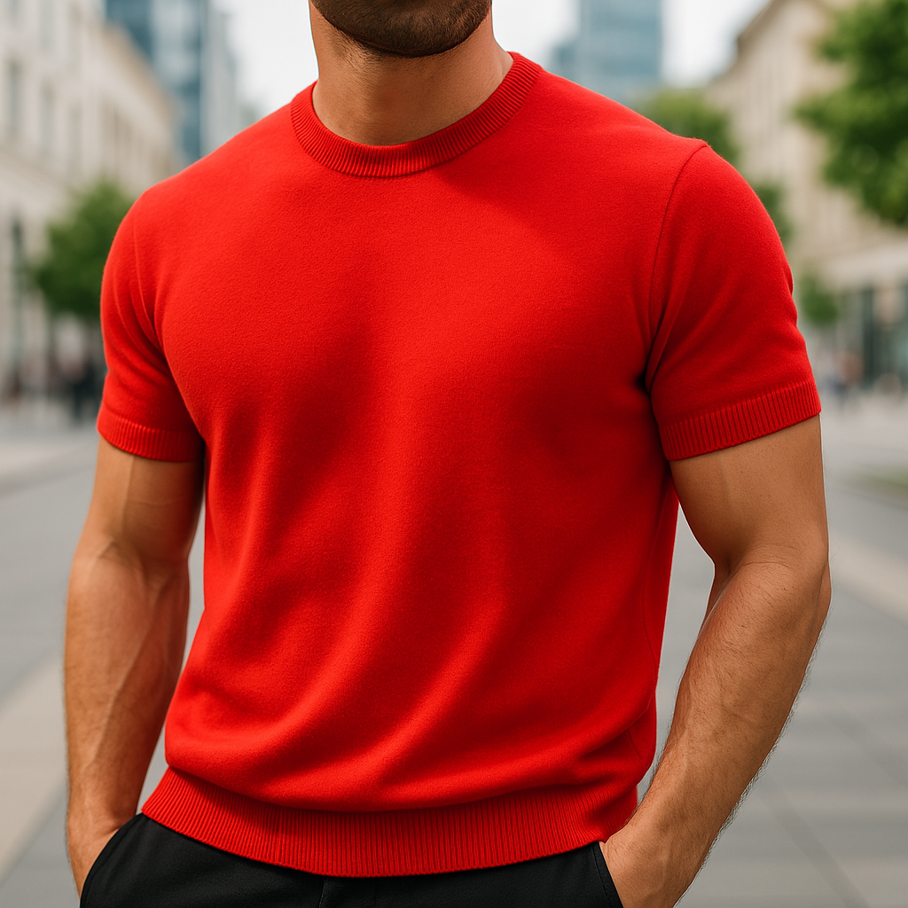 Pankov | Mens Knitted Crew Neck T-Shirt