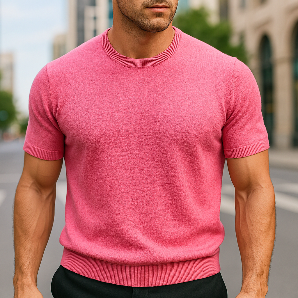 Pankov | Mens Knitted Crew Neck T-Shirt