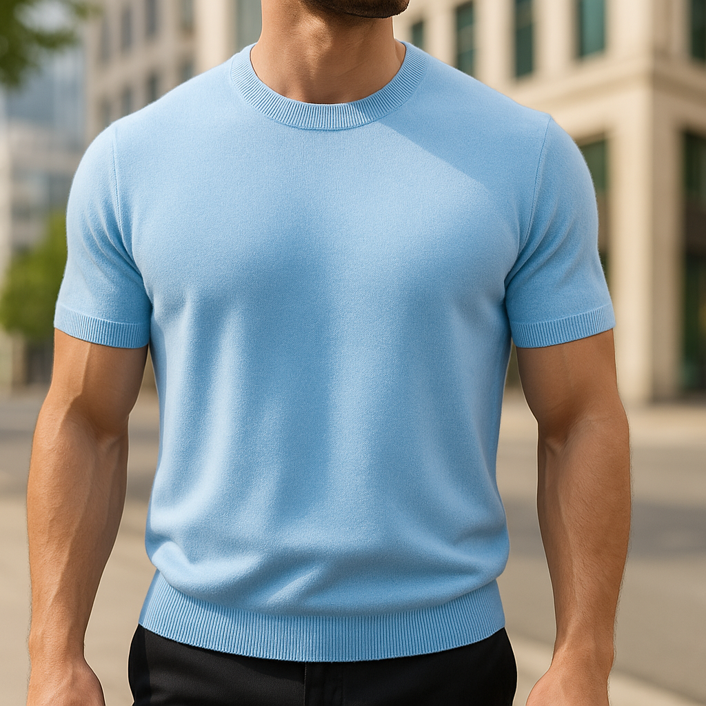 Pankov | Mens Knitted Crew Neck T-Shirt