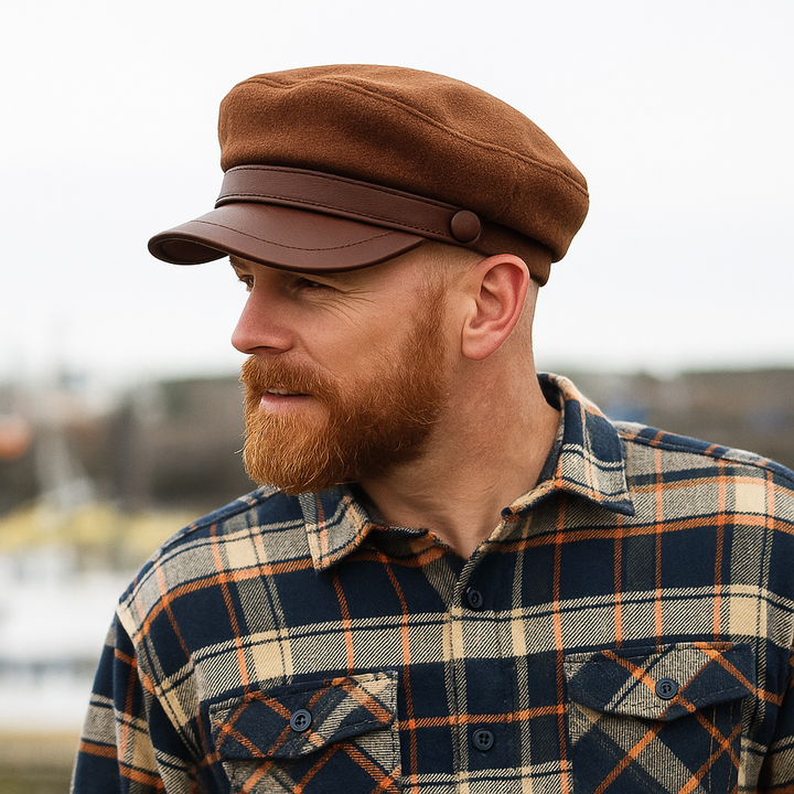 Zivko | Baker Boy Cap Brown Curved Brim