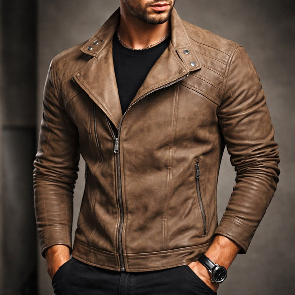 Jure | Leather Jacket With Zipper