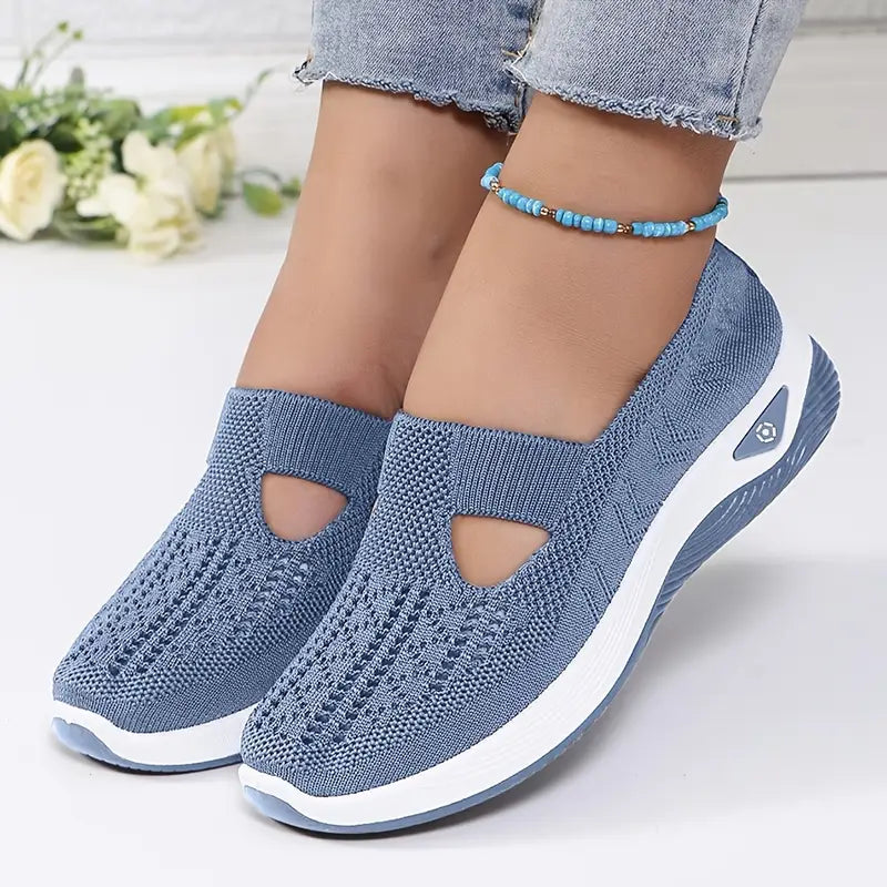 Raquel | Knit Slip-On Sneakers with Cutout Design
