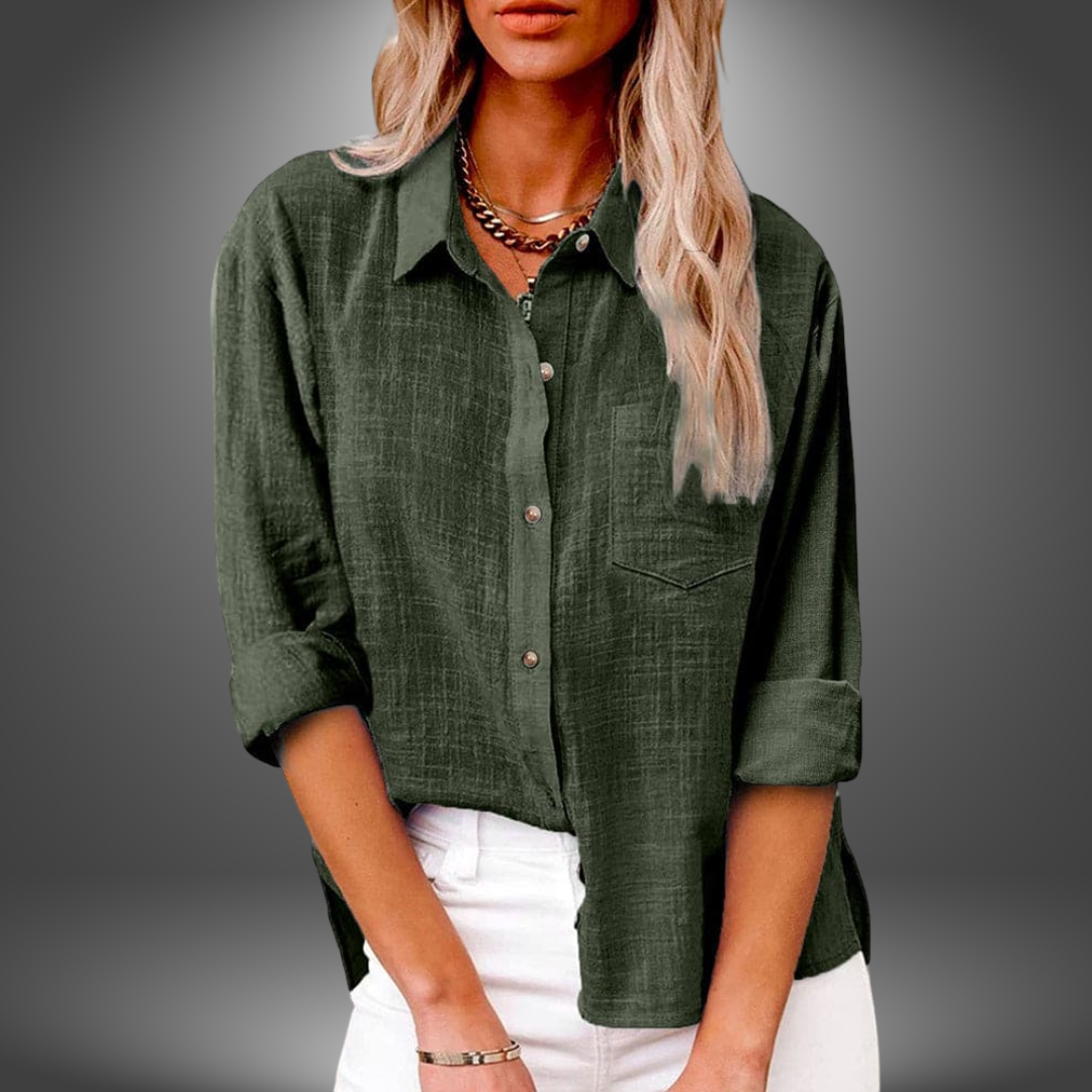 Evelia -Elegance Linen Blouse
