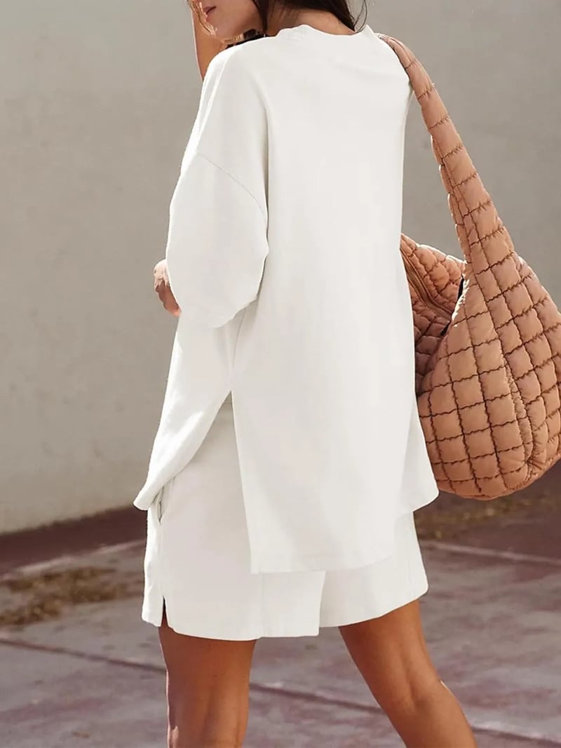 Iselin | Oversized Short Sleeve Top and Shorts Set