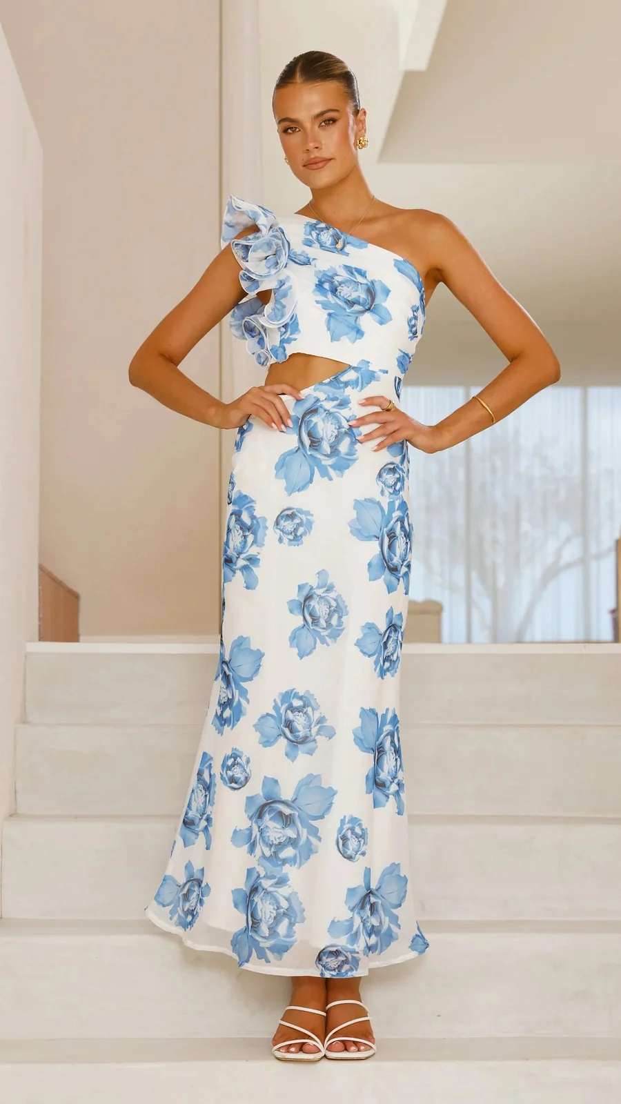 Dorothy | Floral One Shoulder Maxi Dress