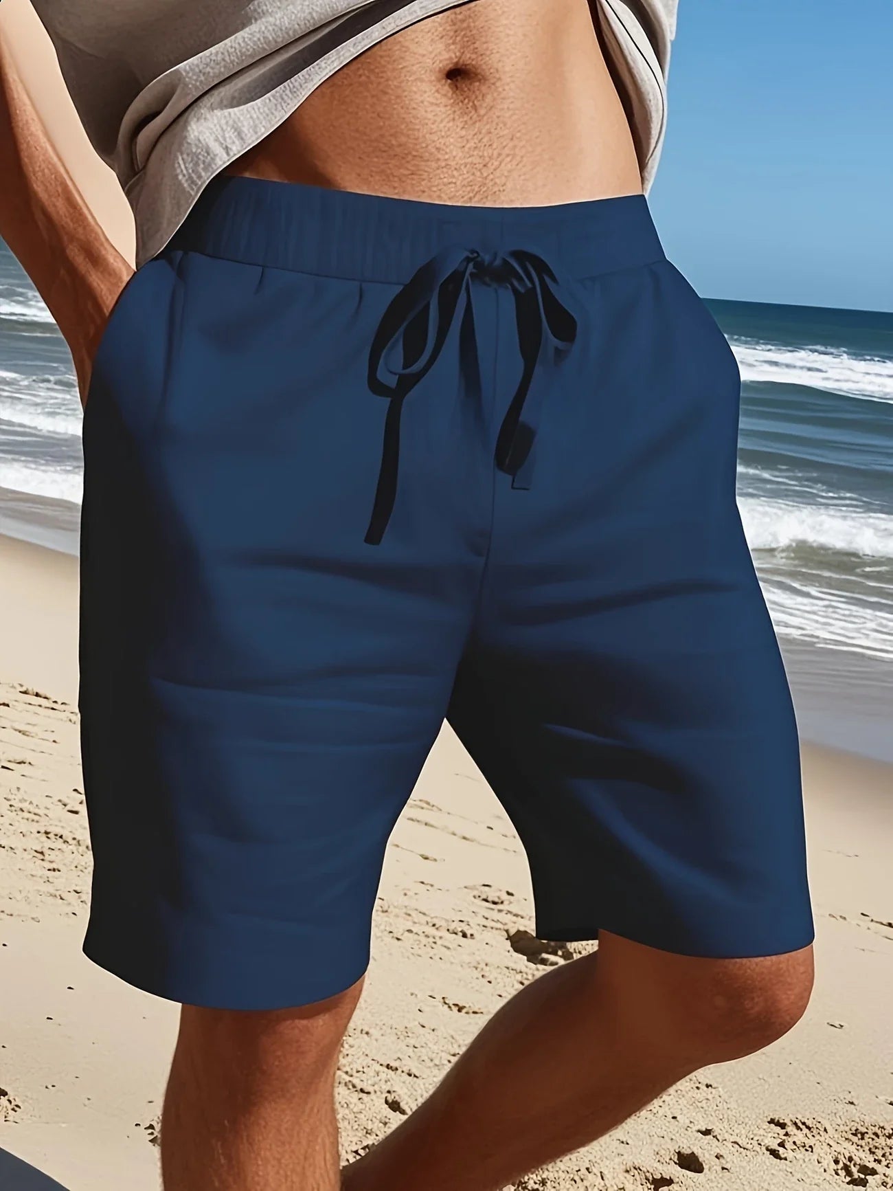 Callan | Drawstring Casual Knee-Length Shorts