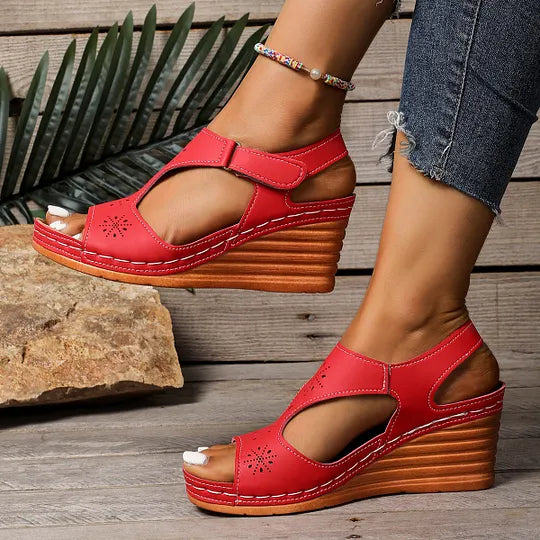 Setia | Wedge Sandals Cut Out Slingback Design