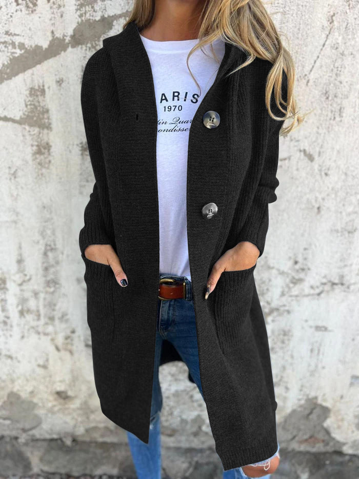 Mareena | Long Sleeve Button Front Knit Cardigan