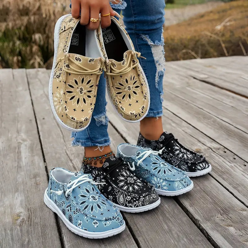 Isavella | Floral Print Casual Slip On Shoes