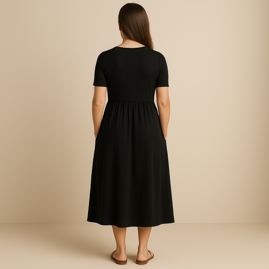 Bridgett | Dress Short Sleeve Wrap Front Midi