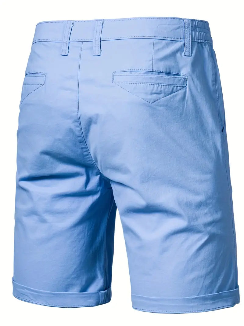 Baird - Casual Elastic Waist Pocket Shorts