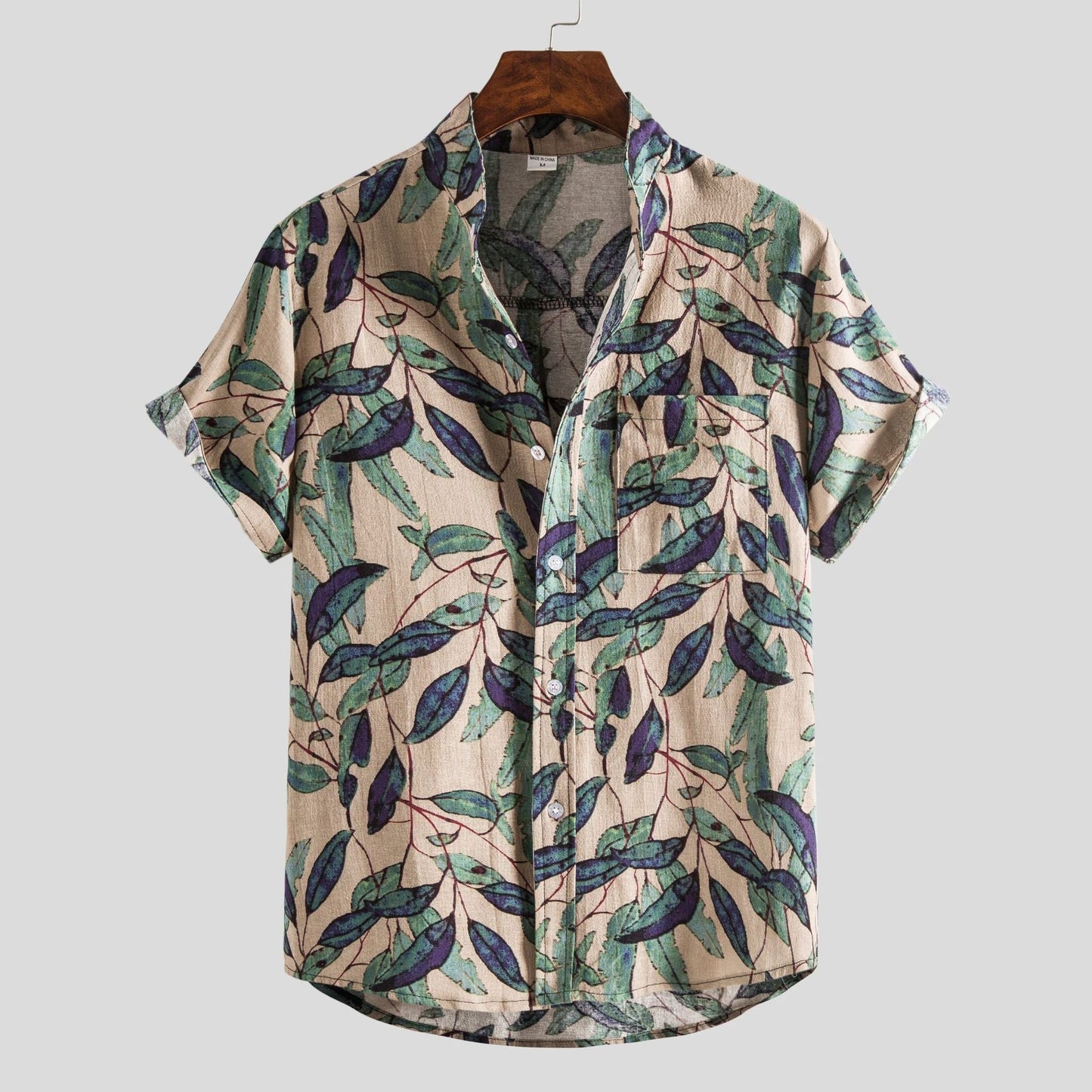 Lachlan | Short Sleeve Printed Button Front Shirt
