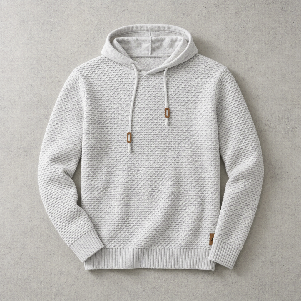 Johannes | Hoodie with Textured Knit and Drawstring