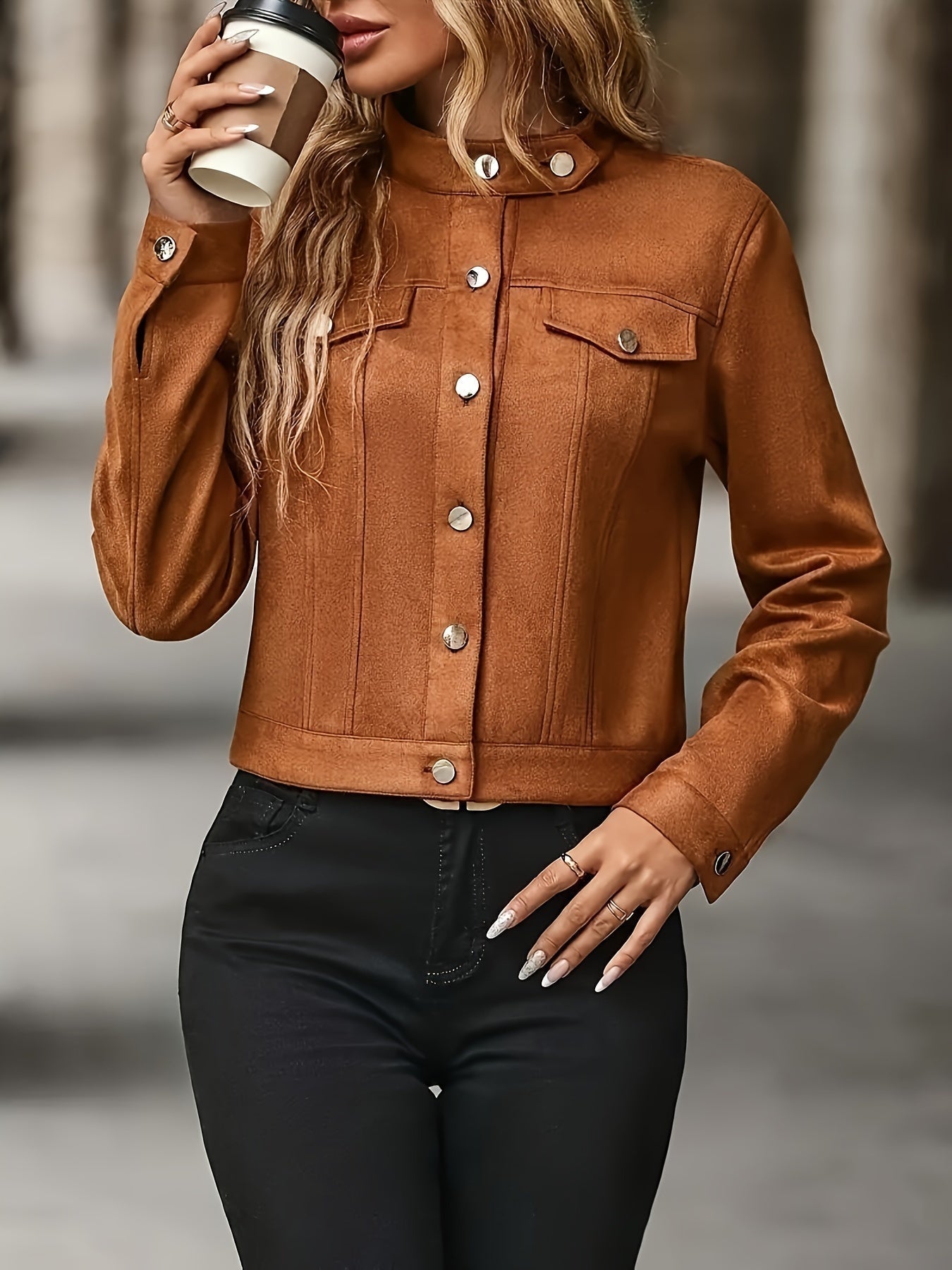 Slavica | Long Sleeve Button Front Vintage Jacket