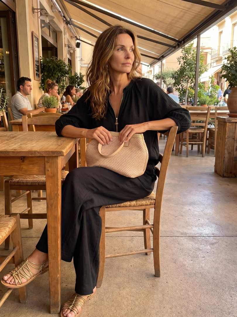 Sharina | Zip Front Wide Leg Trouser Set