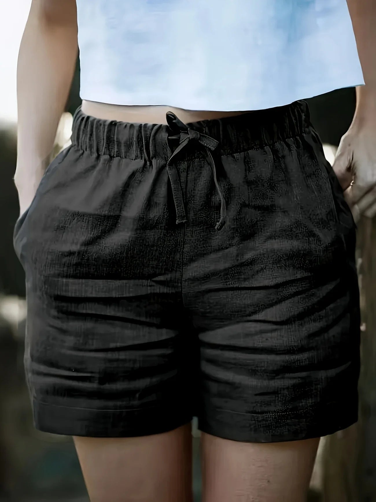 Niamh -| Casual Drawstring Summer Pocket Shorts