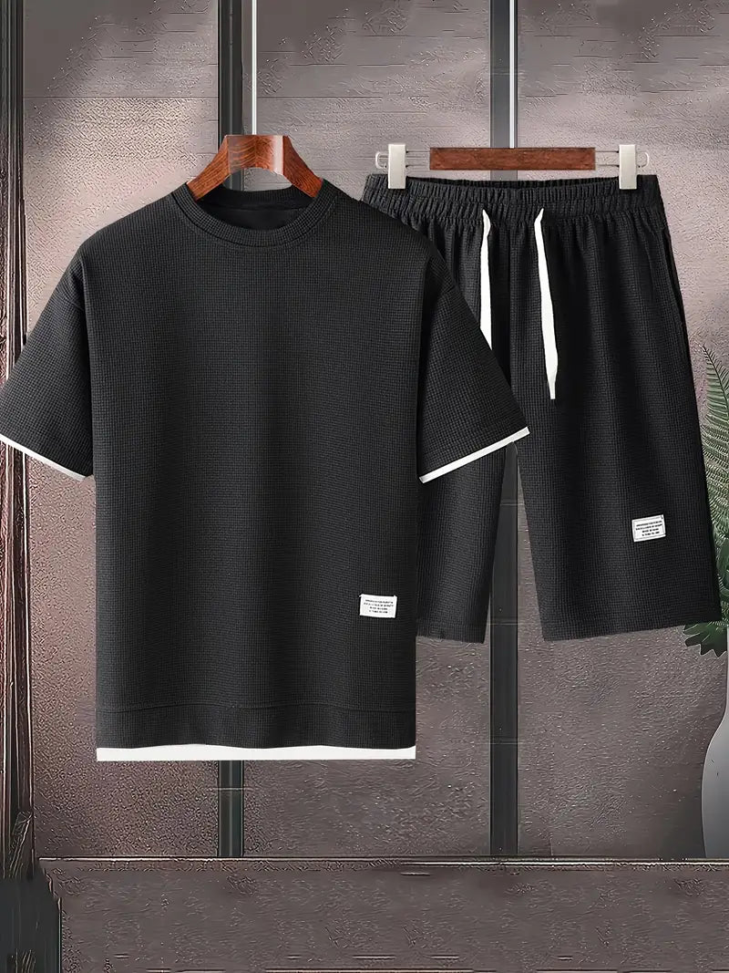 Freire | Waffle Knit T-Shirt Short Co-ord Set