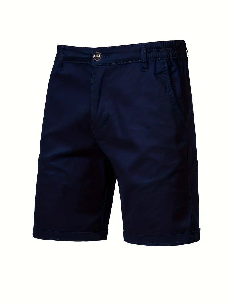 Baird - Casual Elastic Waist Pocket Shorts