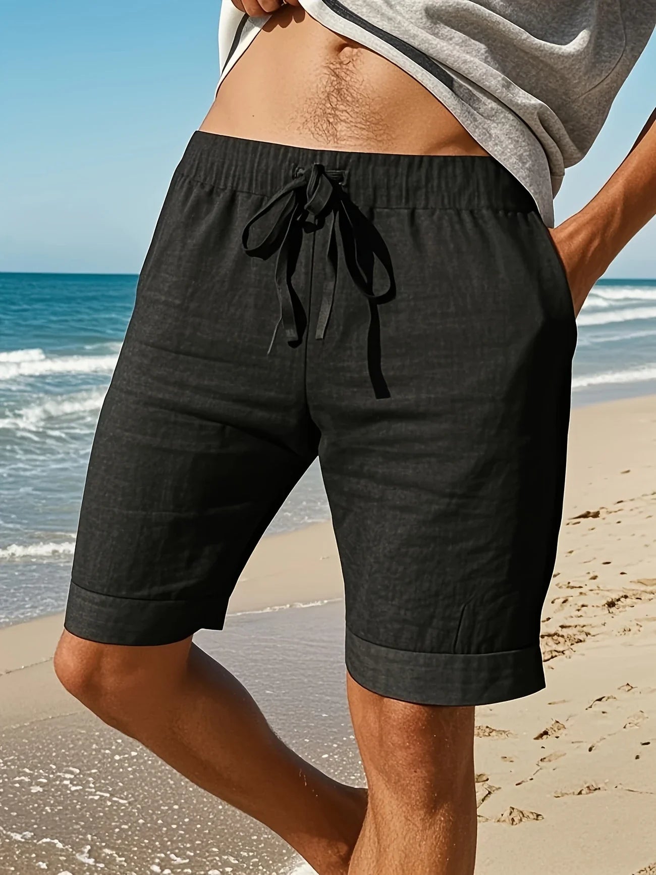 Callan | Drawstring Casual Knee-Length Shorts