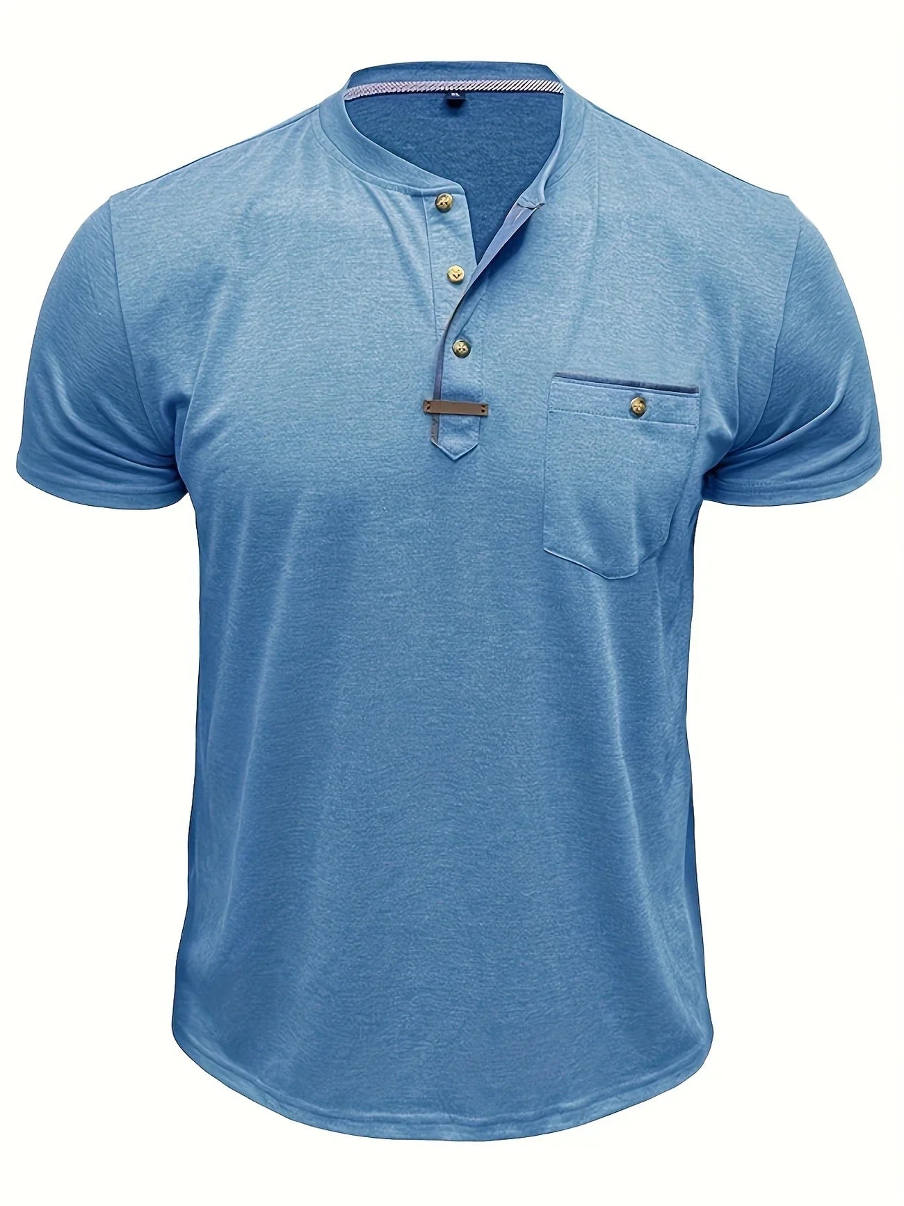Saxon | Short Sleeve Henley Pocket T Shirt