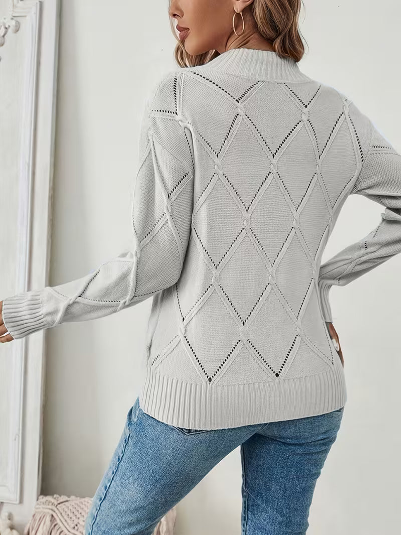 Sireanicia | Diamond Knit Jumper in Sky Blue