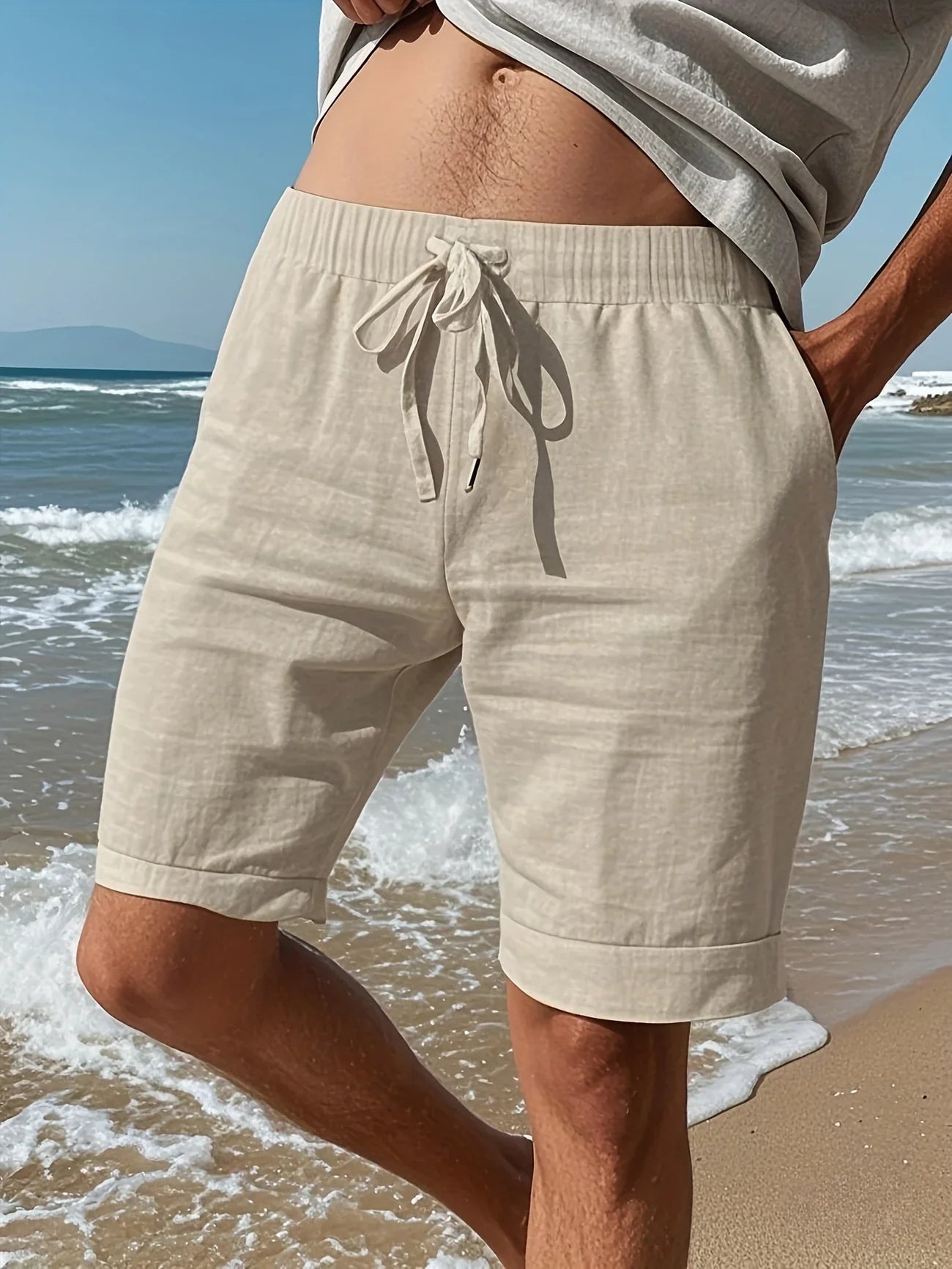 Callan | Drawstring Casual Knee-Length Shorts