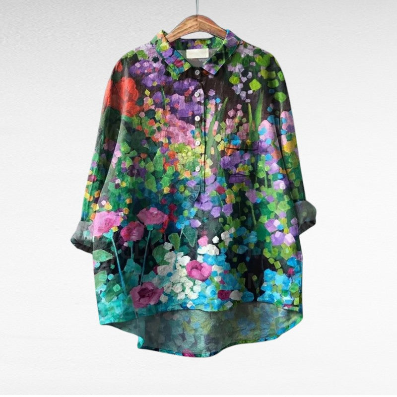 Shania - Oversized Long Sleeve Blouse