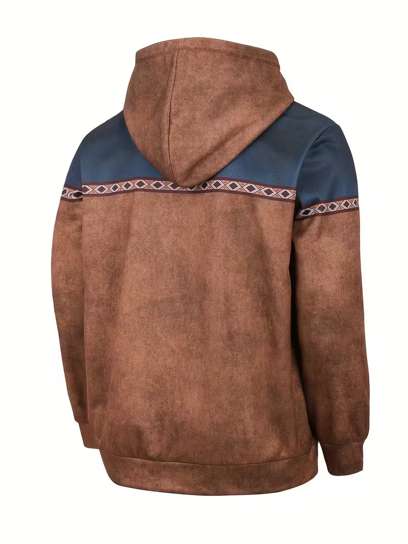 Hakan | Hooded Long Sleeve Half Zip Sweatshirt