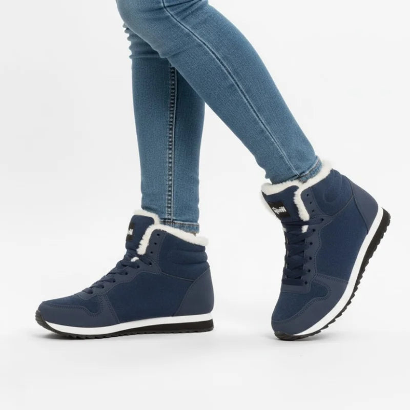 Kristine | High-Top Lace-Up Fleece-Lined Sneakers