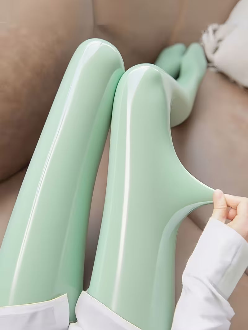 Bekah | Footed Tights with High-Shine Stretch Finish