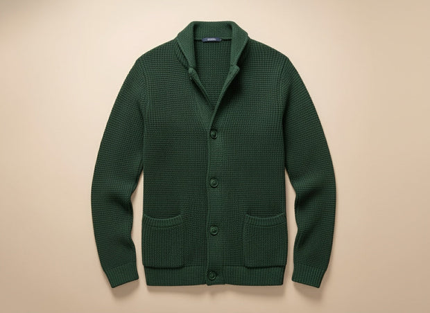 Eskel | Knitted Button-Up Long Sleeve Cardigan