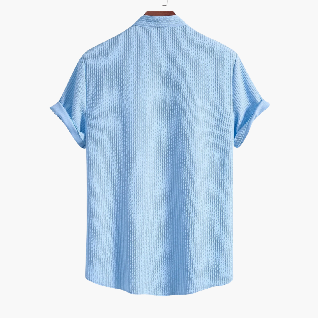 Geoffrey | Shirt with Textured Short Sleeves