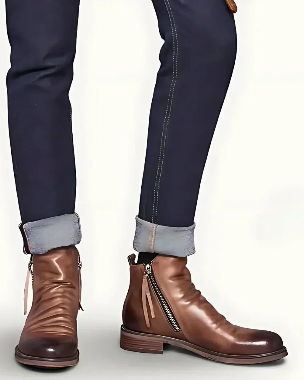 Benes | Ankle Boots with Side Zip Closure