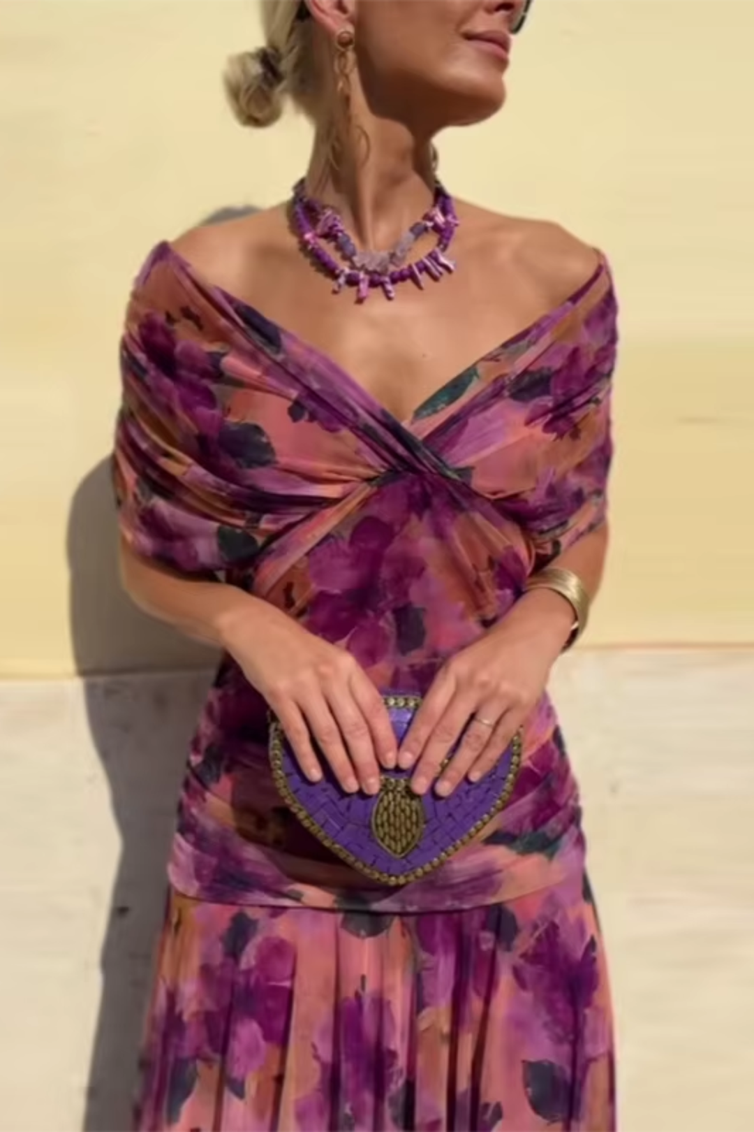 Nefeli | Maxi Dress V Neck Sleeveless Gathered