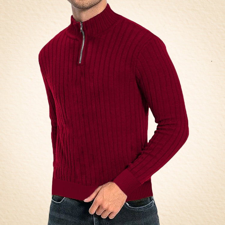 Zaccheo | Sweater with Ribbed Quarter-Zip Turtleneck Collar