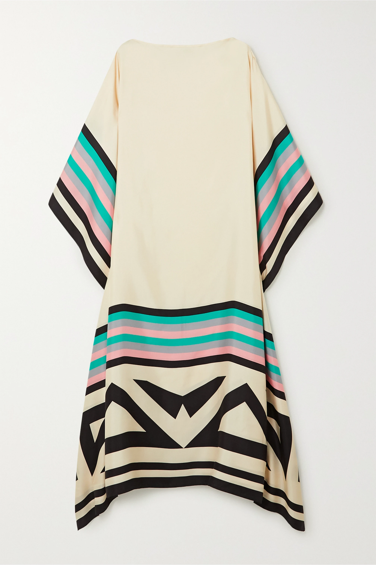 Shraddha | Striped Patchwork Kaftan Midi Dress