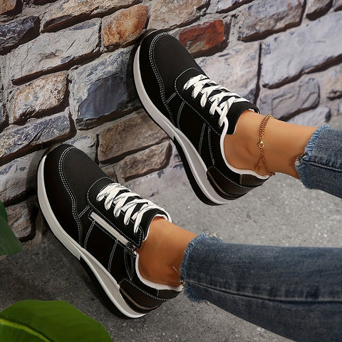 Rejean - Lace Up Wedge Sole Trainers