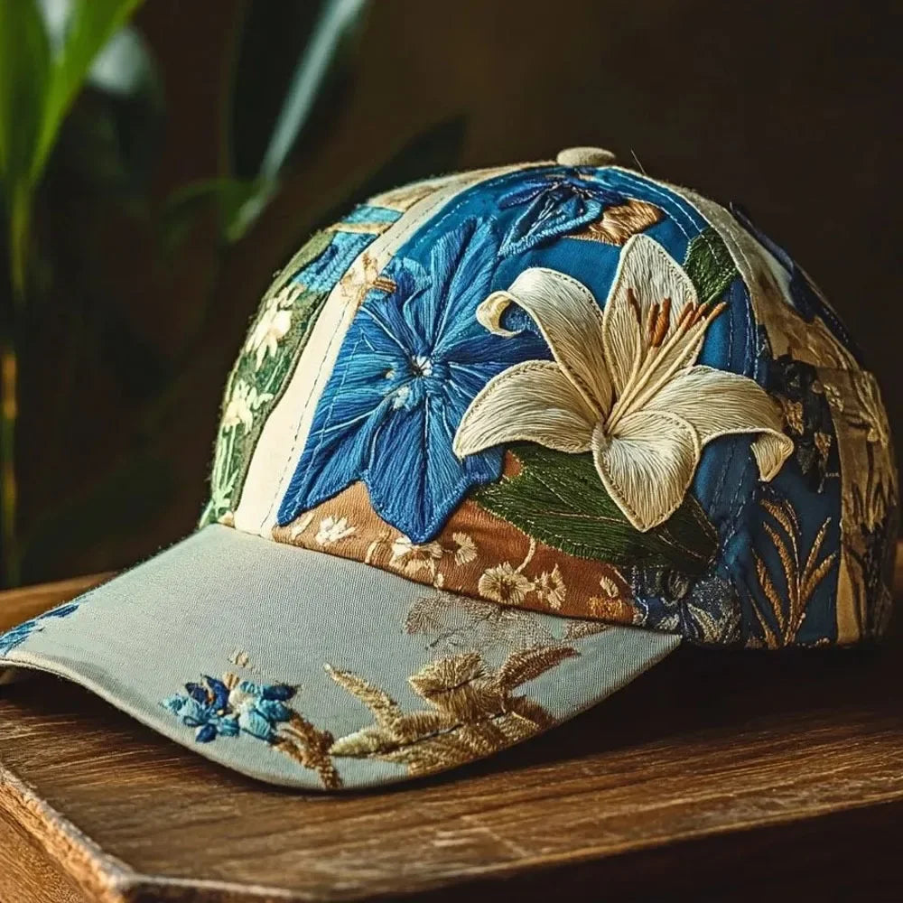 Virinia | Floral Embroidered Womens Baseball Cap