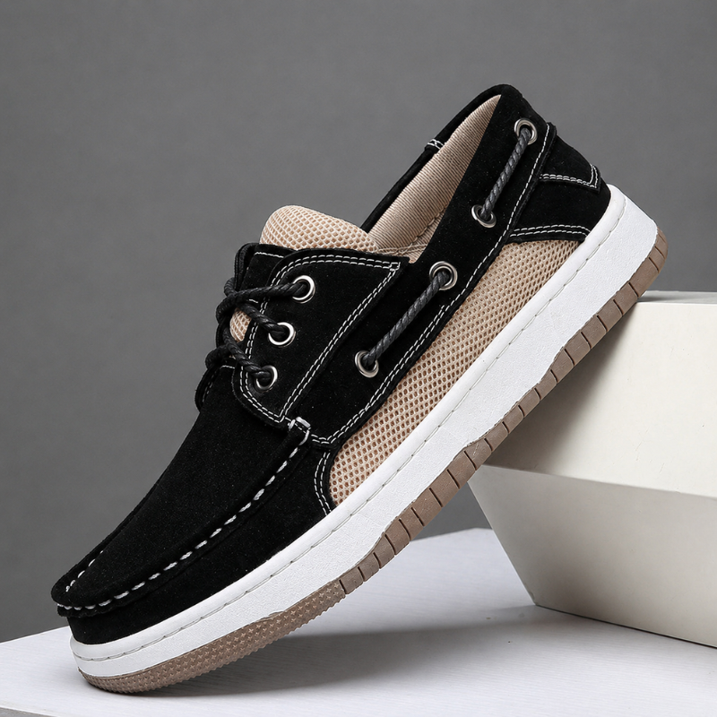 Fazil | Casual Lace-Up Mesh Panel Shoes