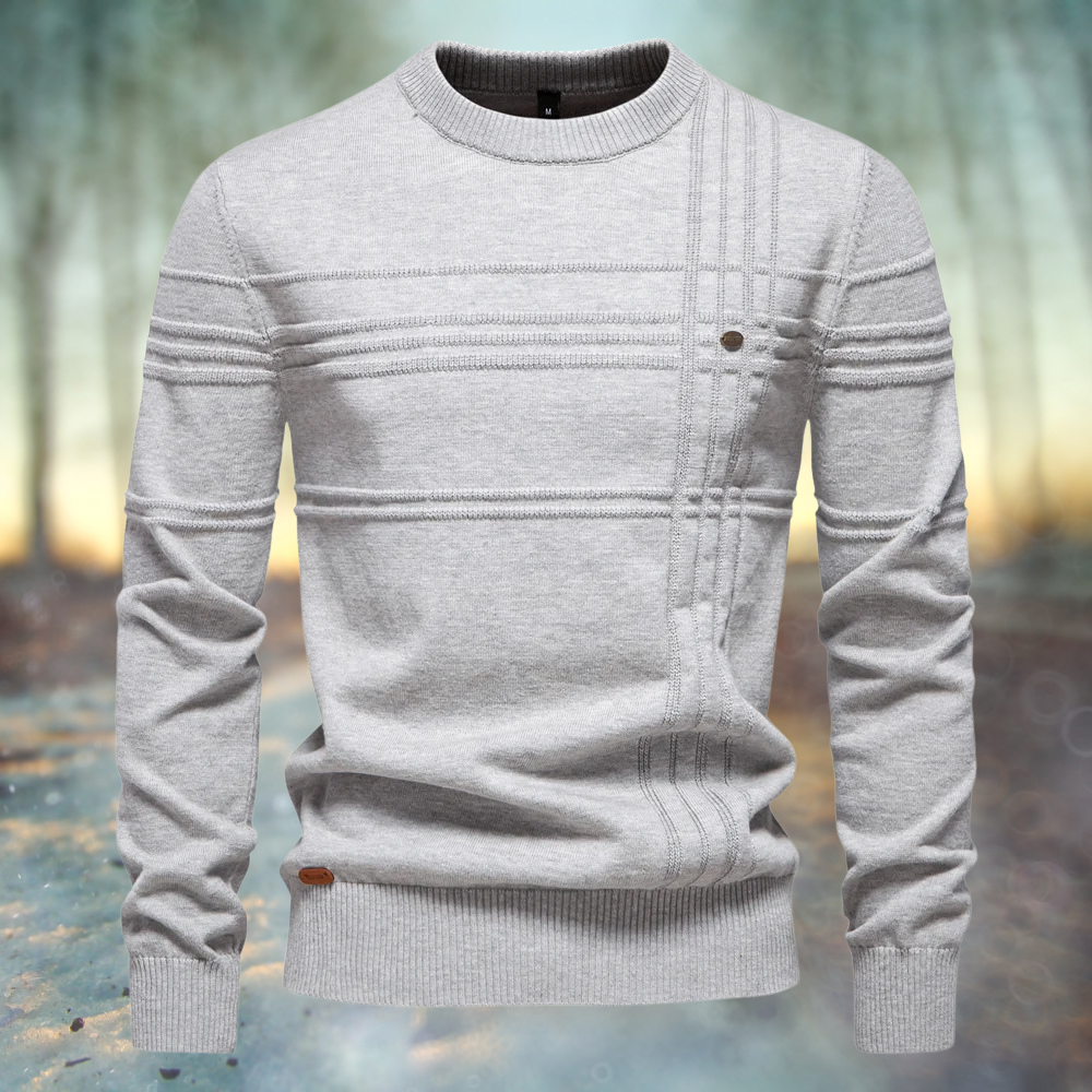 Reto | Crew Neck Textured Knit Sweater