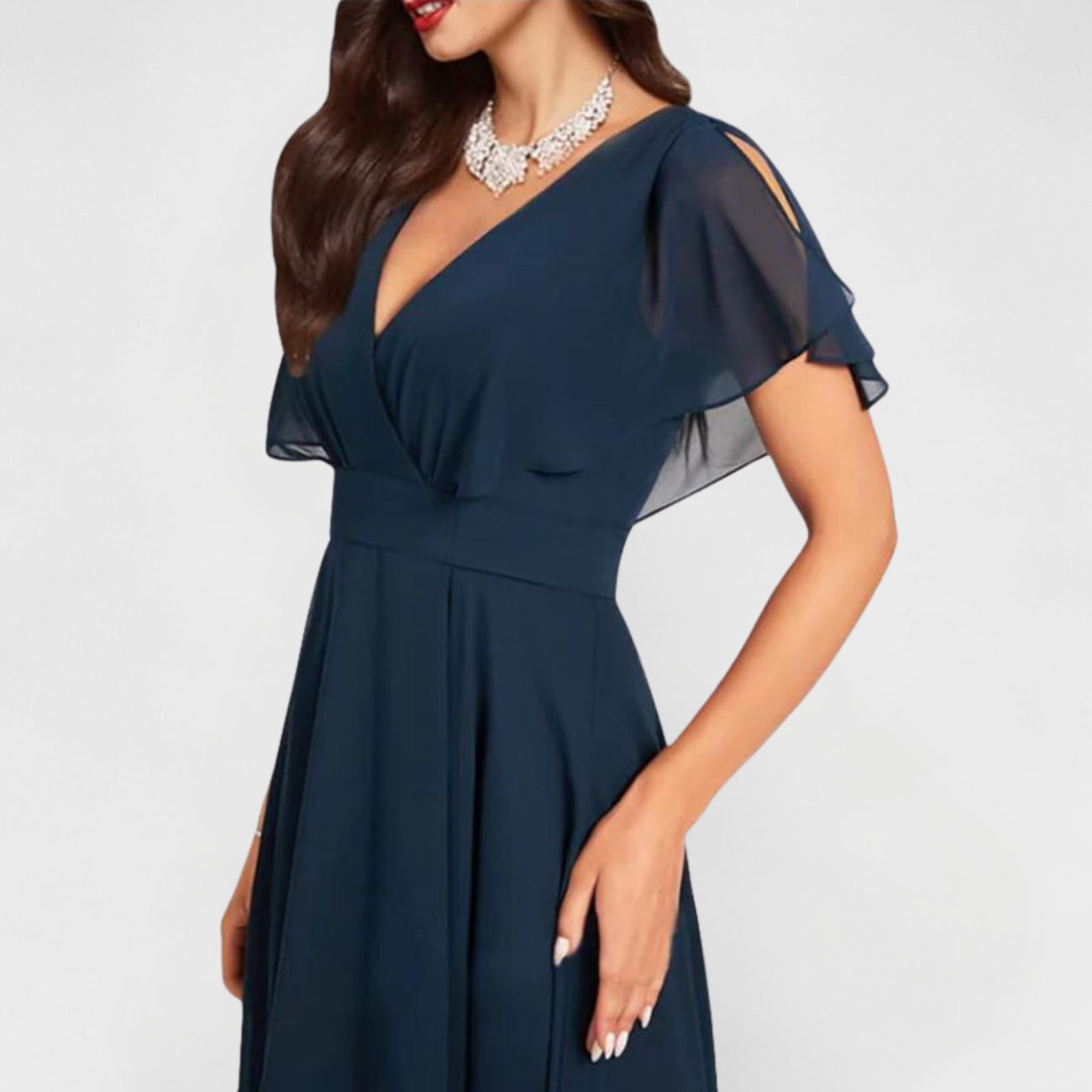 Catalina | Wedding Guest Chiffon Midi Dress