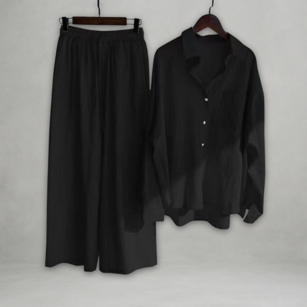 Ottavia | Two Piece Long Sleeve Shirt Set