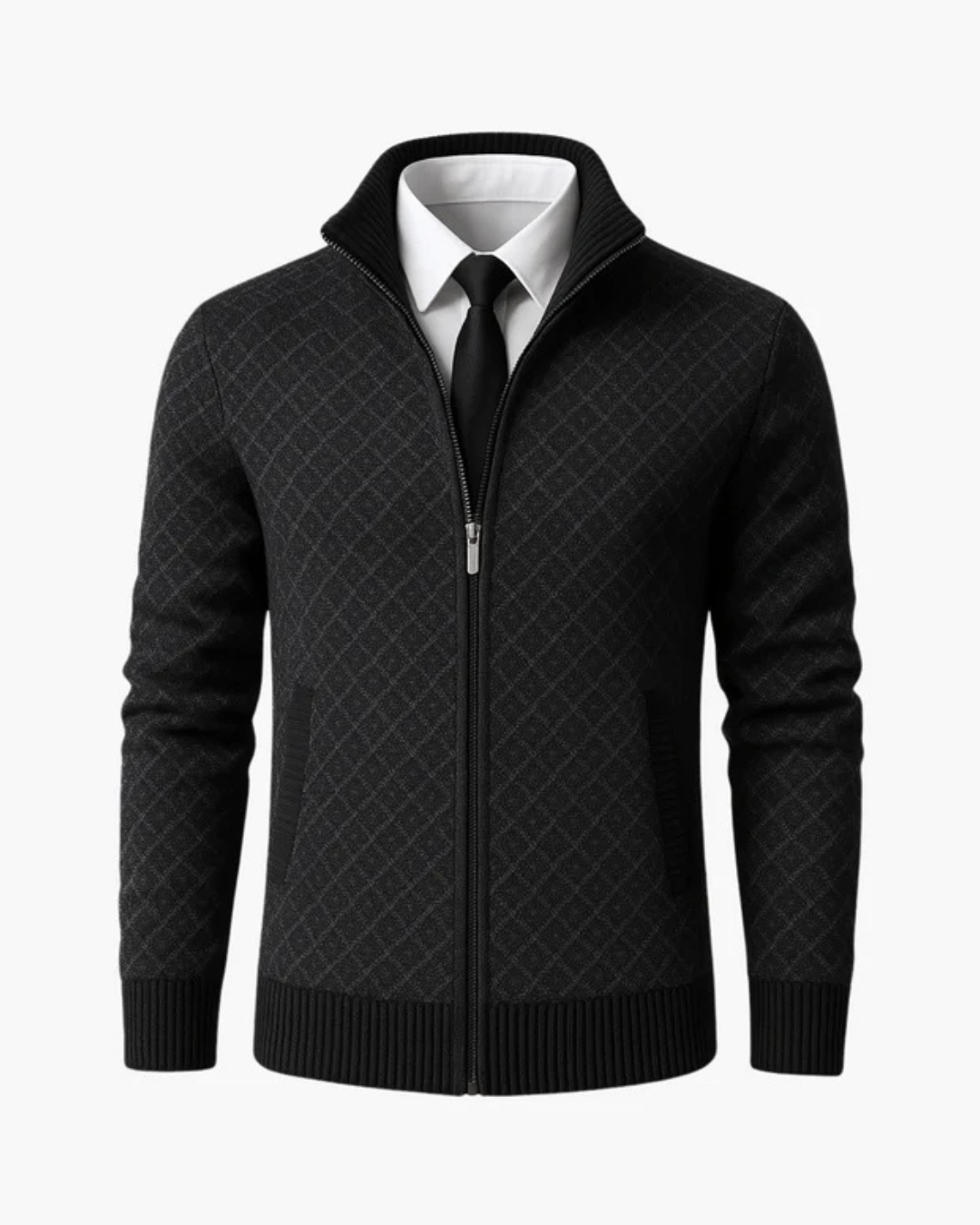 Gilberg | Checked Knit Zip Jacket