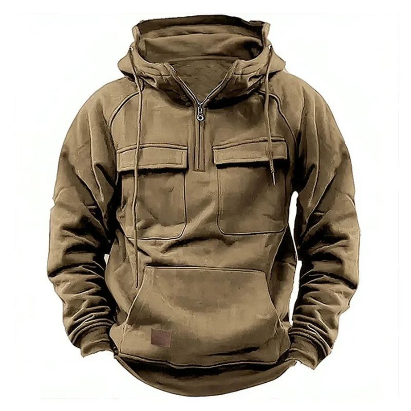 Seligmann | Quarter Zip Hooded Pocket Hoodie